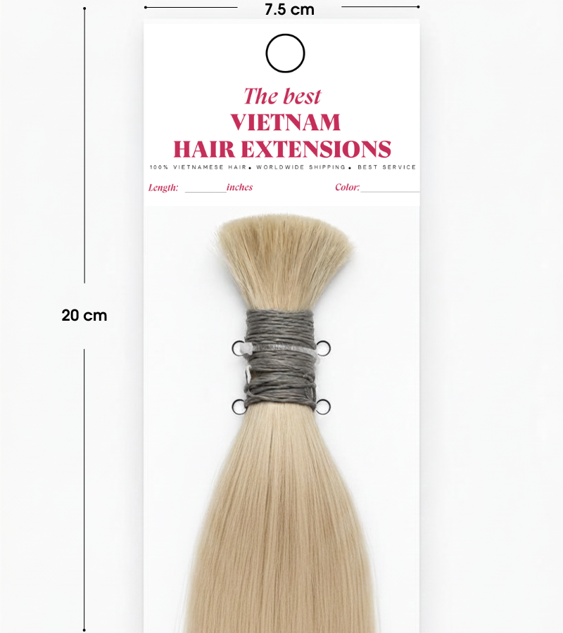 Custom Paper Hair Extension Sample Tag – Premium Hair Color Display Card | Unihairvn 2 Custom Paper Hair Extension Sample Tag – Premium Hair Color Display Card | Unihairvn - Image 2
