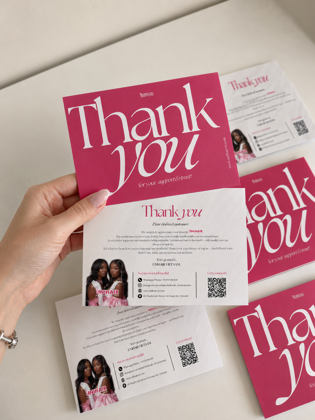 THANK YOU CARD UNIHAIR