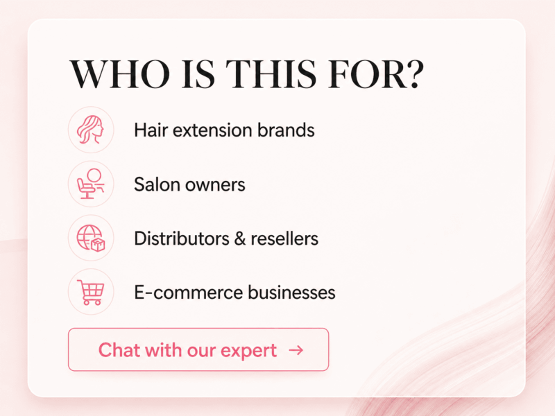 Wholesale hair extension solutions for salons
