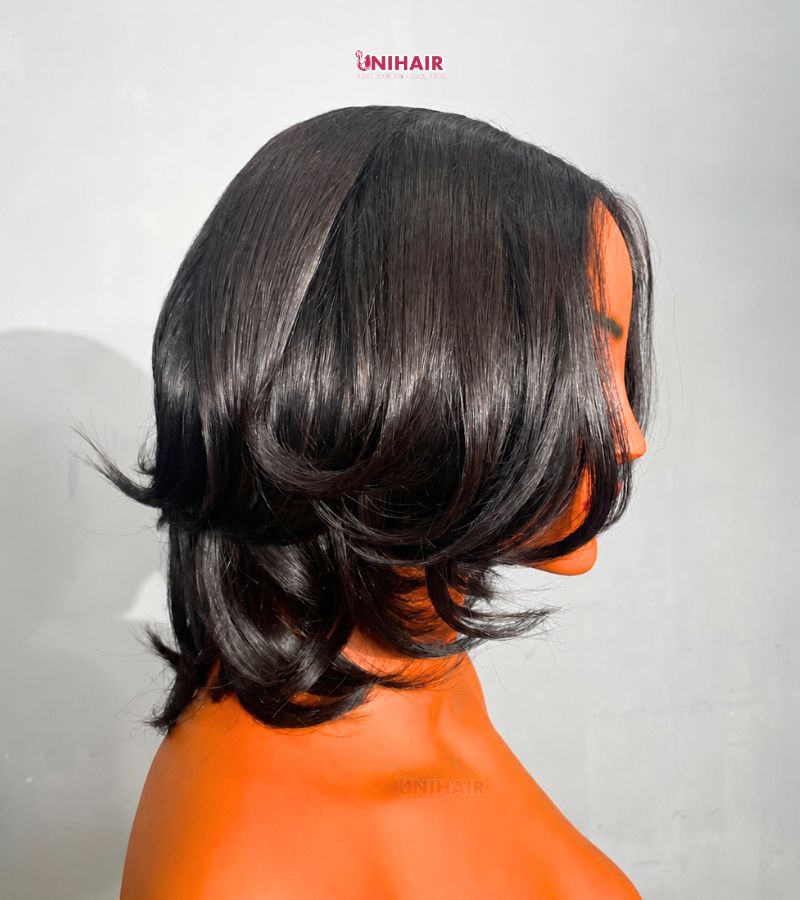 Straight Bob Wig 10 Inches - 2x6 Closure Natural Black Wig | Unihairvn 4 Straight Bob Wig 10 Inches | 2x6 Closure Natural Black Wig