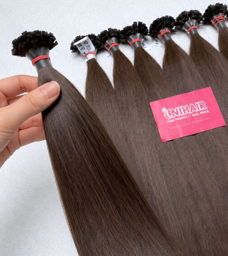 #2 Flat Tip Hair Extensions | Dark Brown Human Hair Extensions 4 #2 Flat Tip Hair Extensions