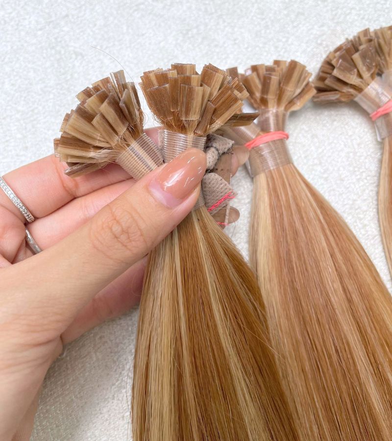 #30/27 Flat Tip Hair Extensions | Premium Keratin Bond Hair, Thick Ends & Full Density 4 #30/27 Flat Tip Hair Extensions