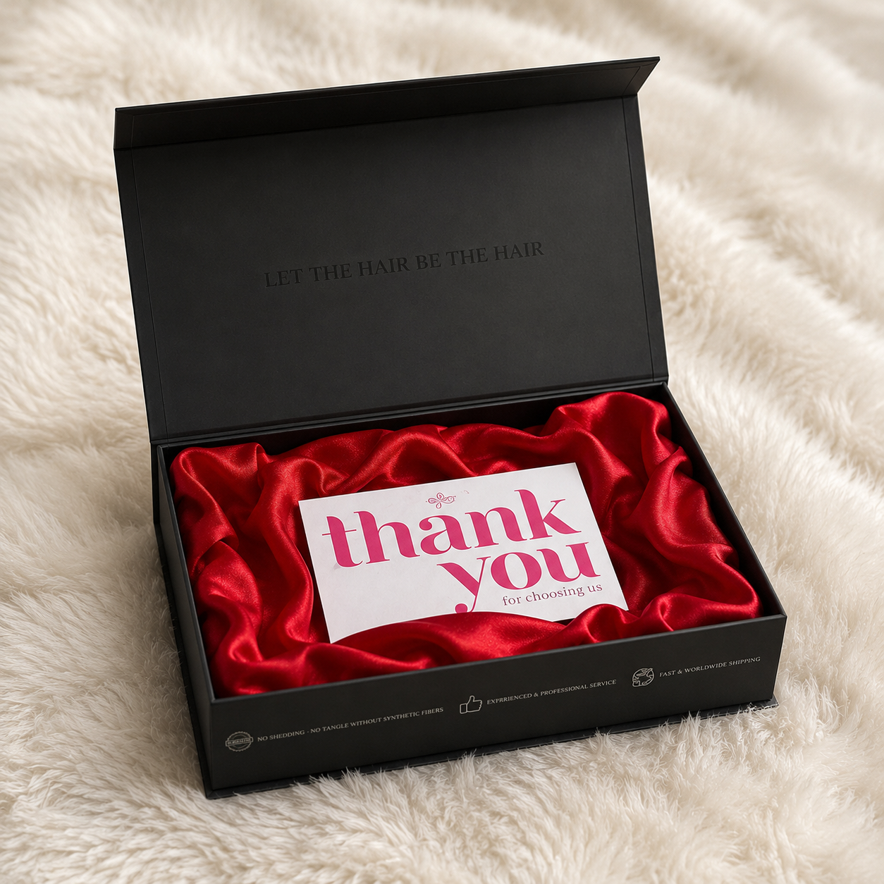 Luxury Hair Extension Packaging Box with Satin Inside – Non-Foldable Magnetic Rigid Box | Unihairvn 4 Luxury Hair Extension Packaging Box