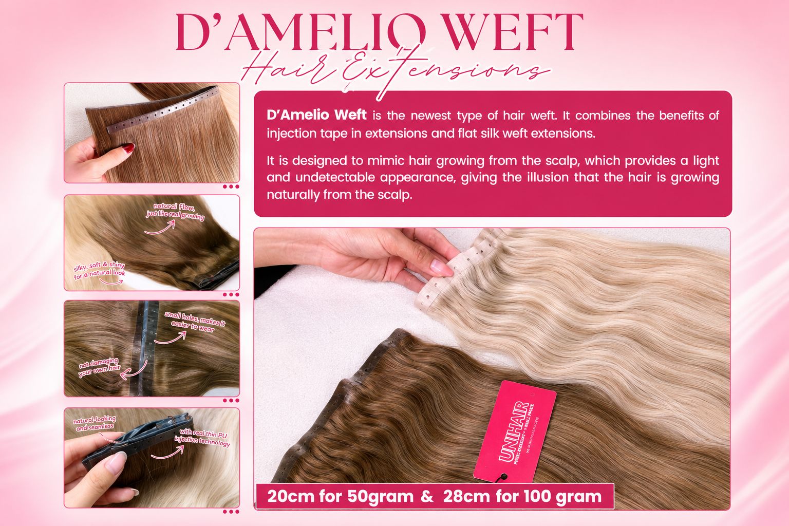 D'Amelio Weft Hair Extensions