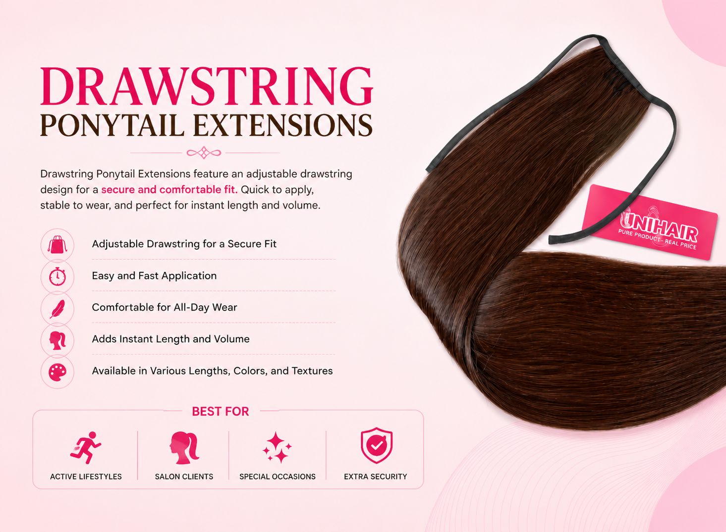 Drawstring Ponytail Extensions