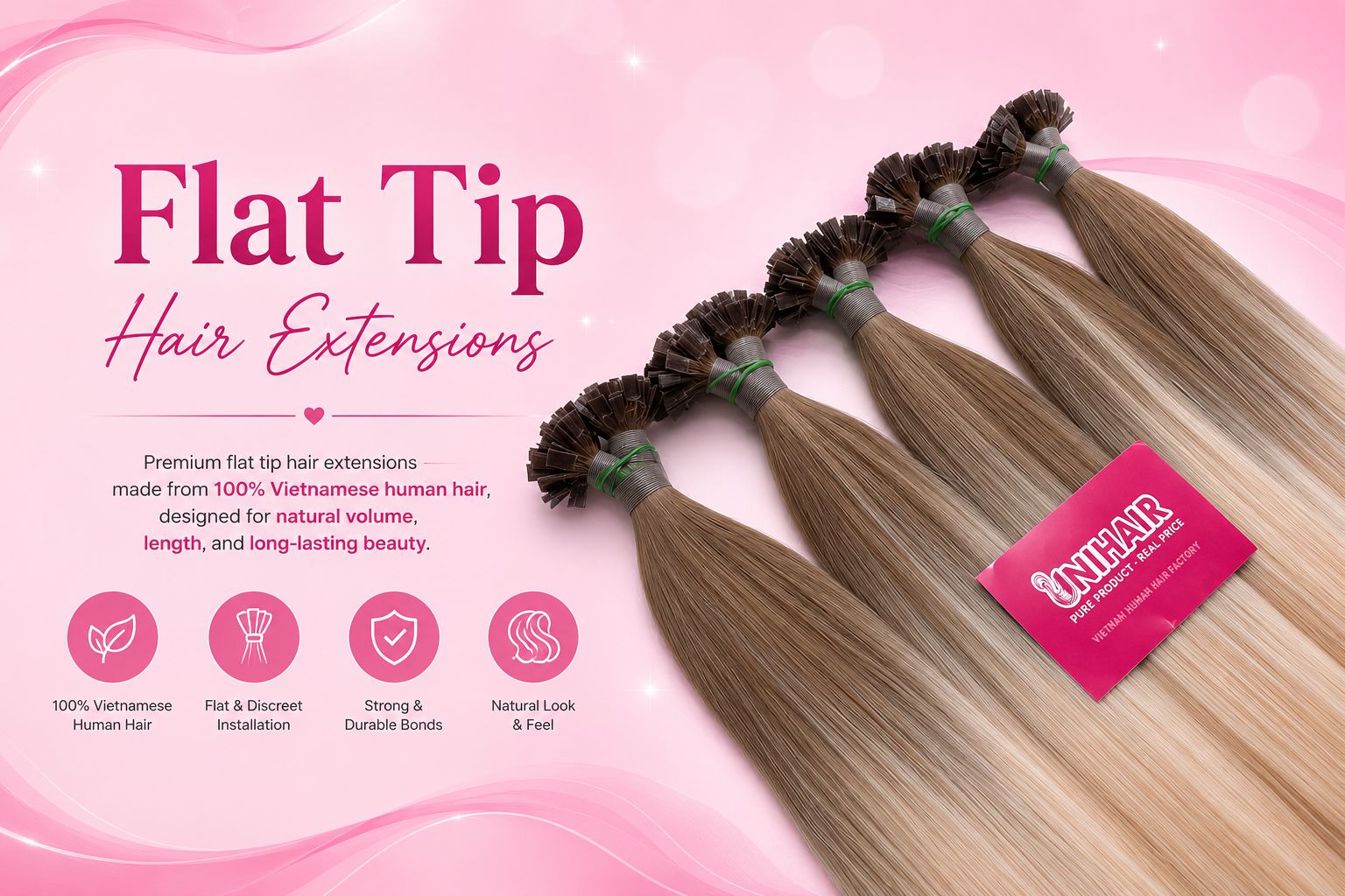 Flat Tip Hair Extensions