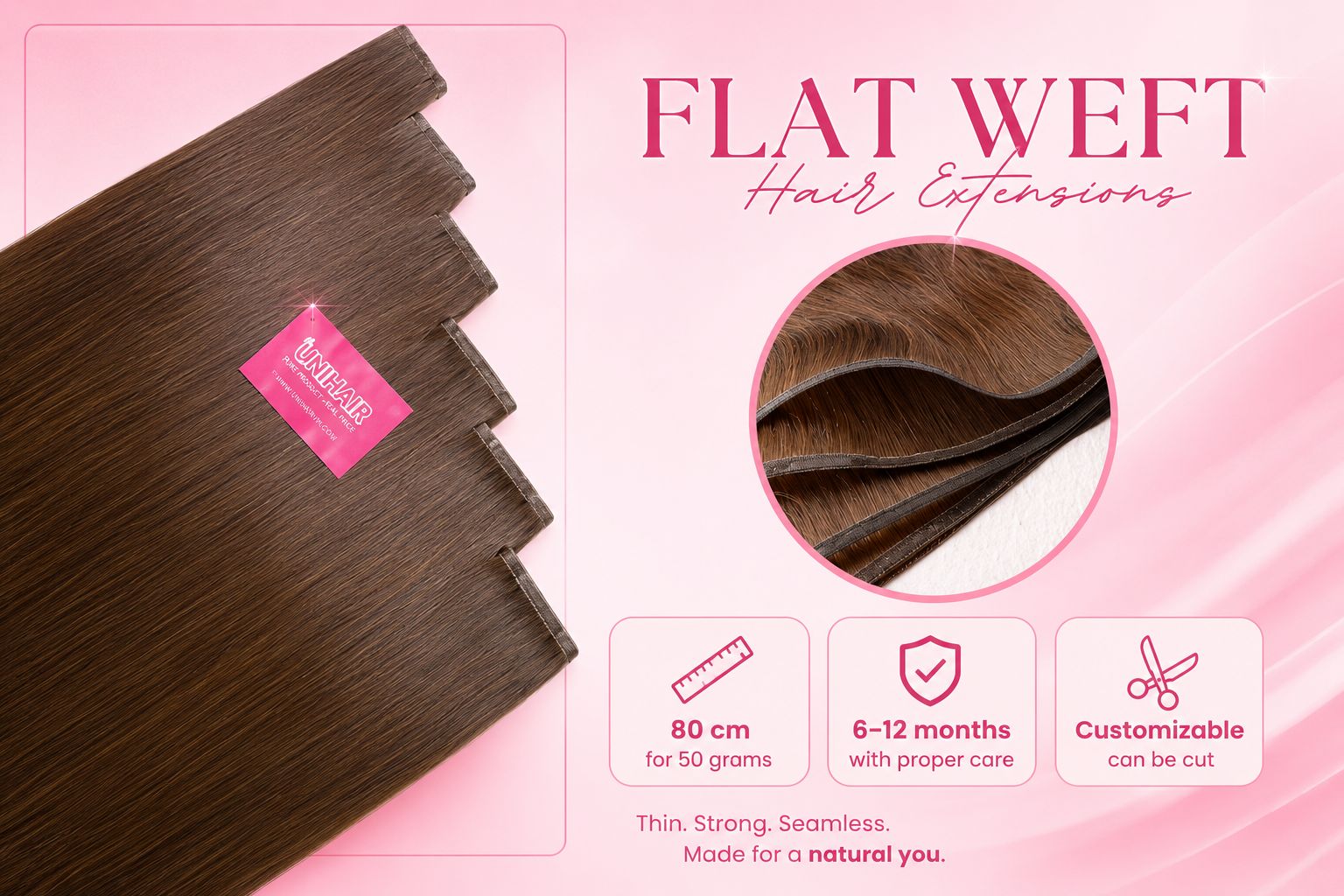 Flat Weft Hair Extensions