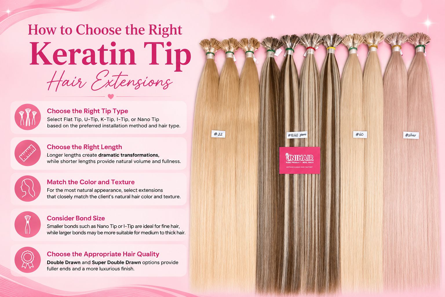 How to Choose the Right Keratin Tip Hair Extensions