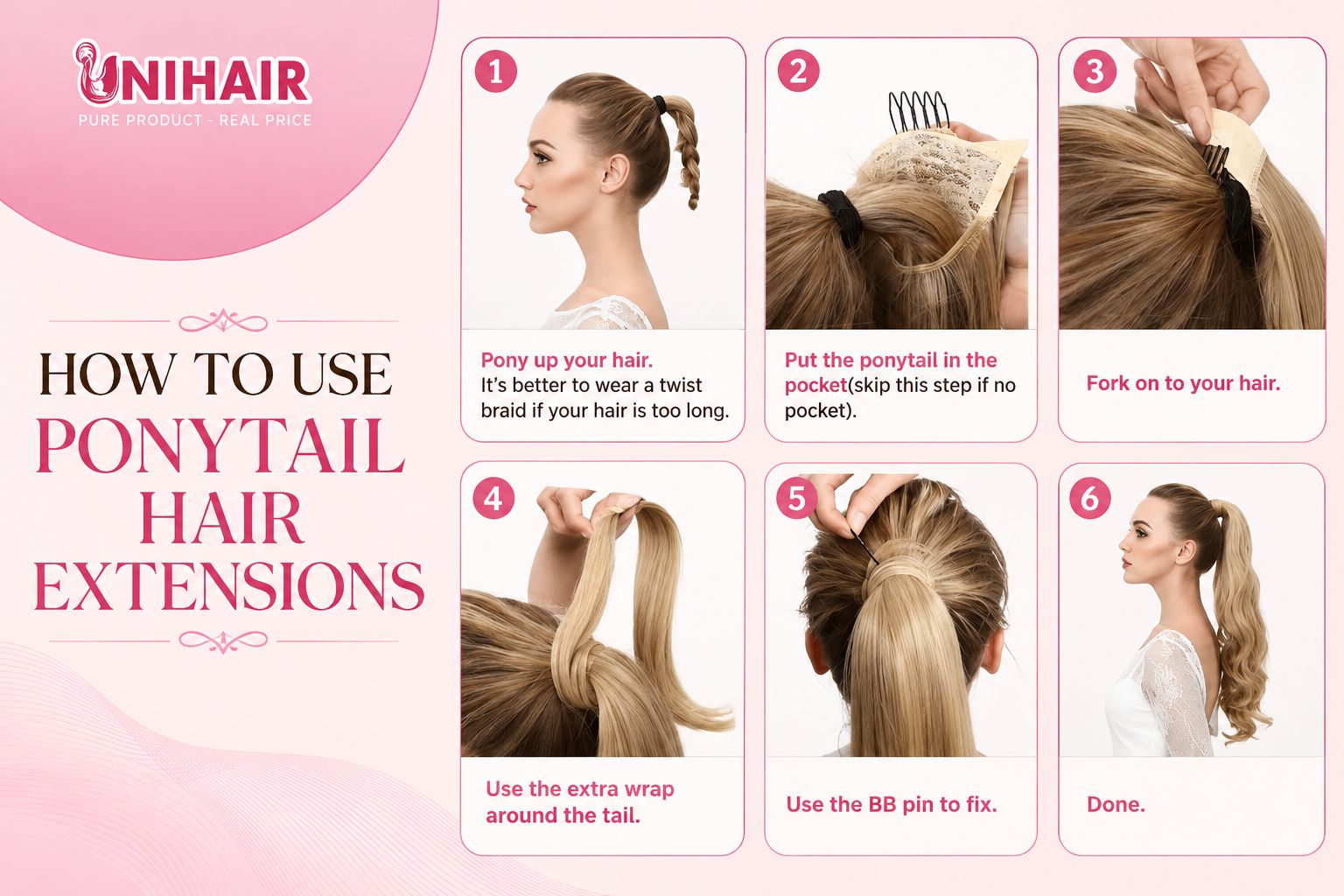 How to Install Ponytail Hair Extensions