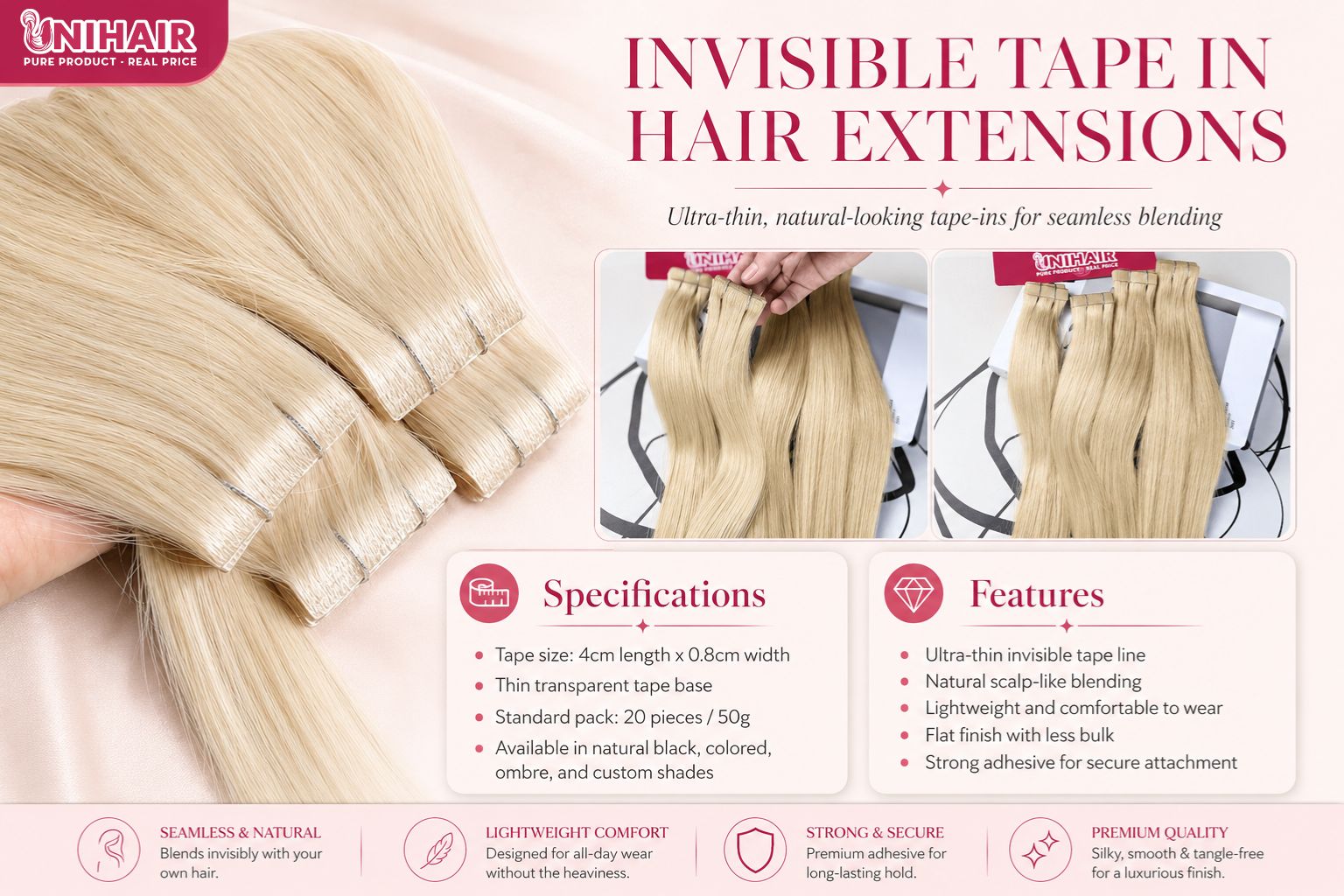 Invisible Tape In Extensions