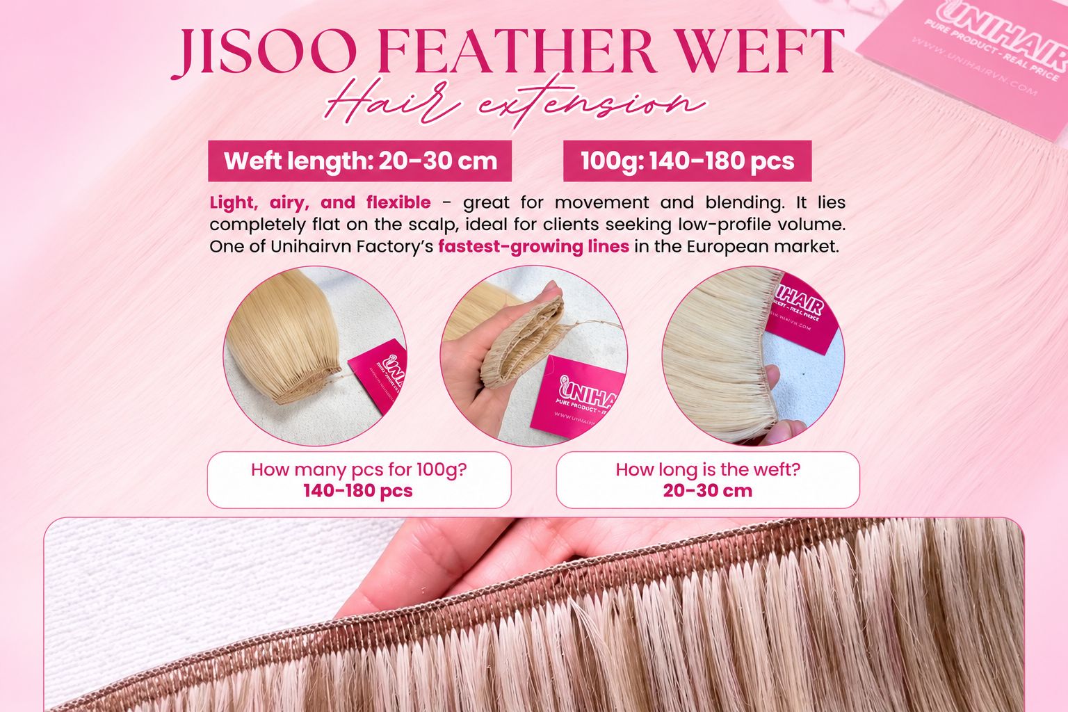 Jisoo Feather Weft Hair Extensions