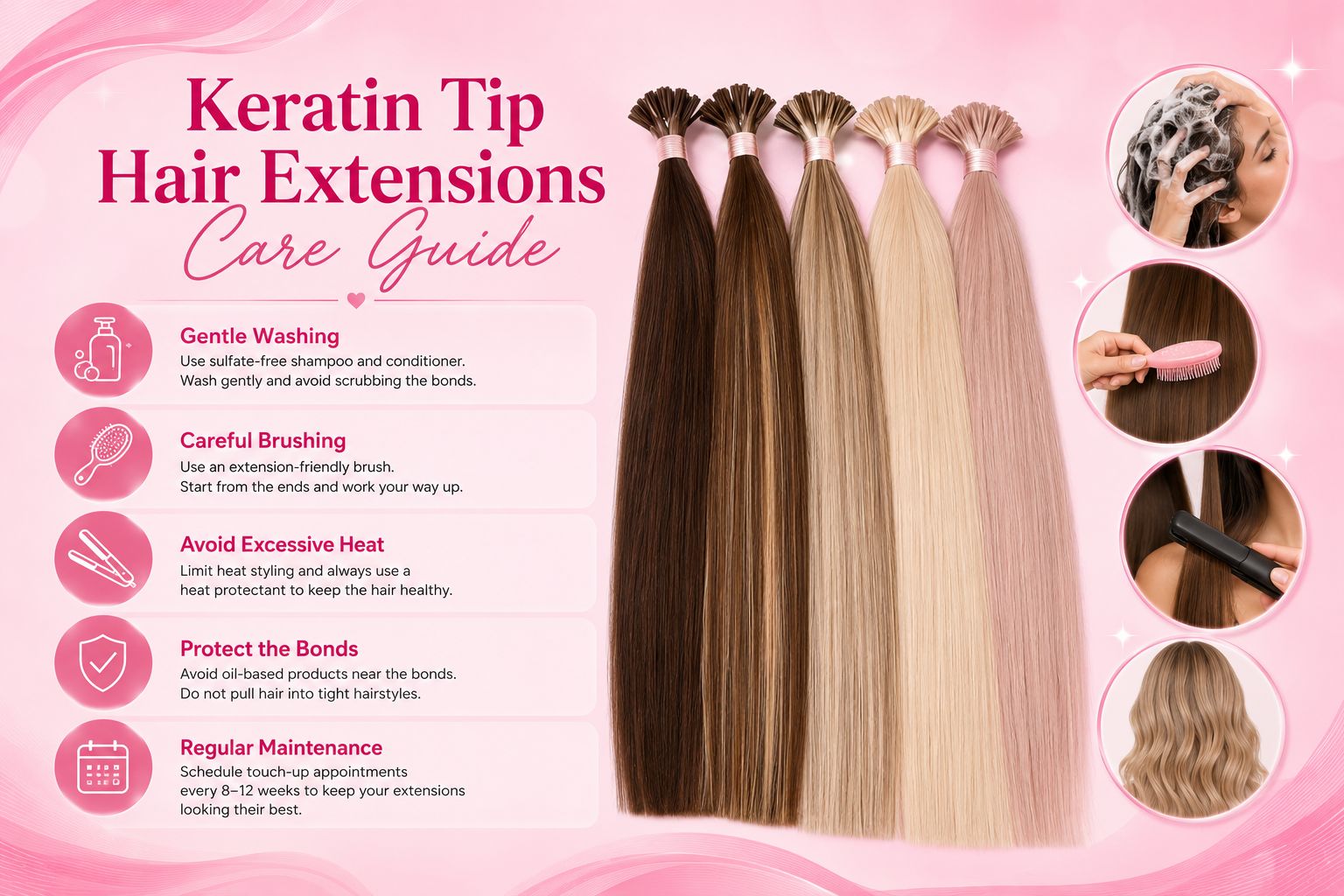 Keratin Tip Hair Extensions Care Guide