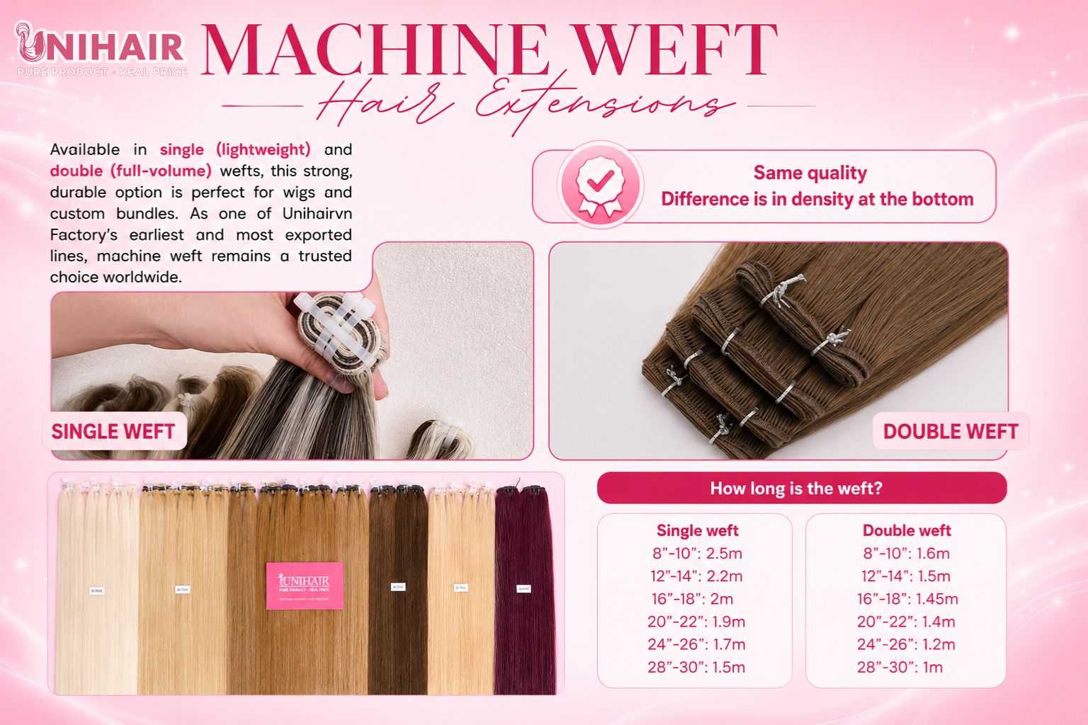Machine Weft Hair Extensions