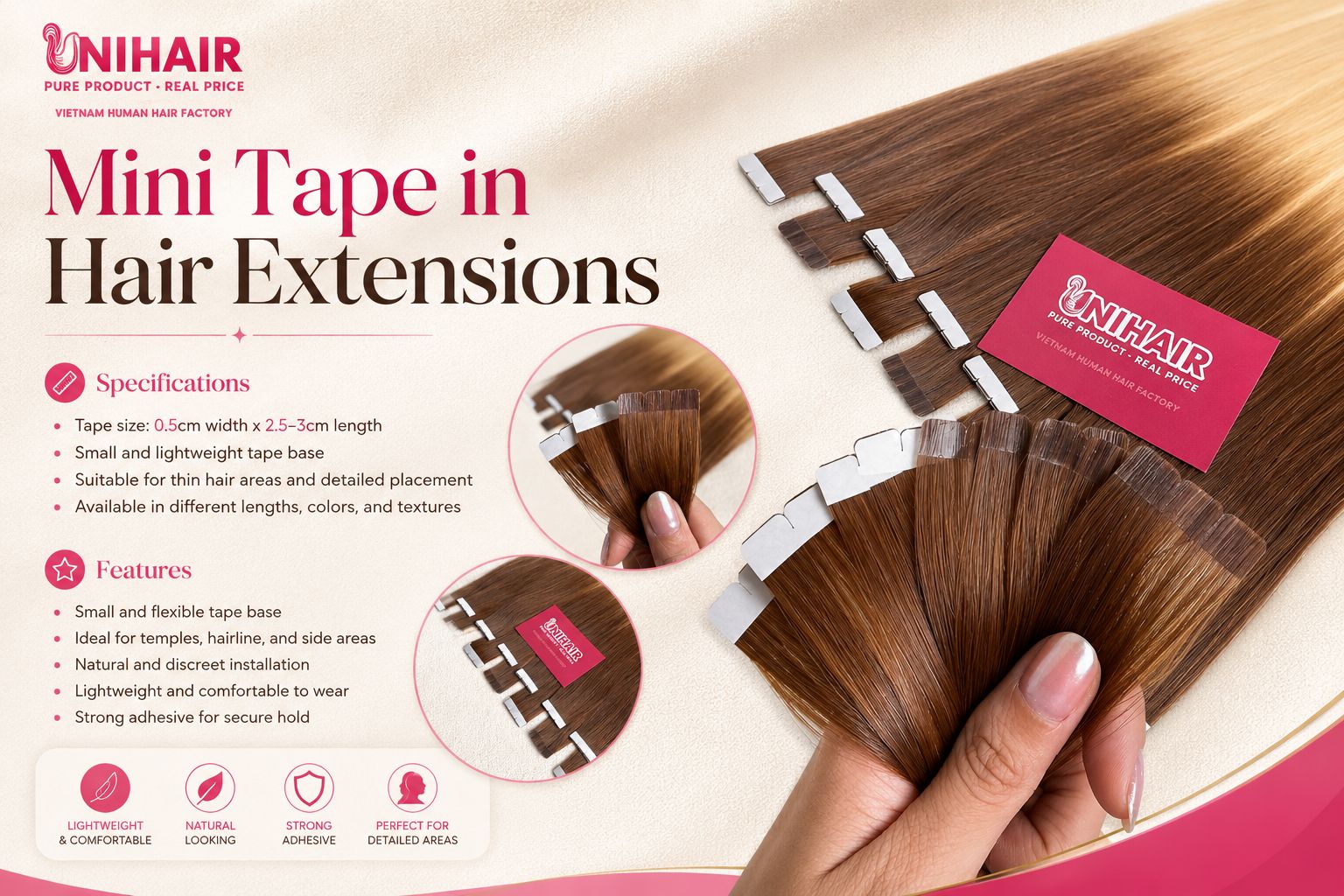 Mini Tape in hair extensions Mini Tape in hair extensions