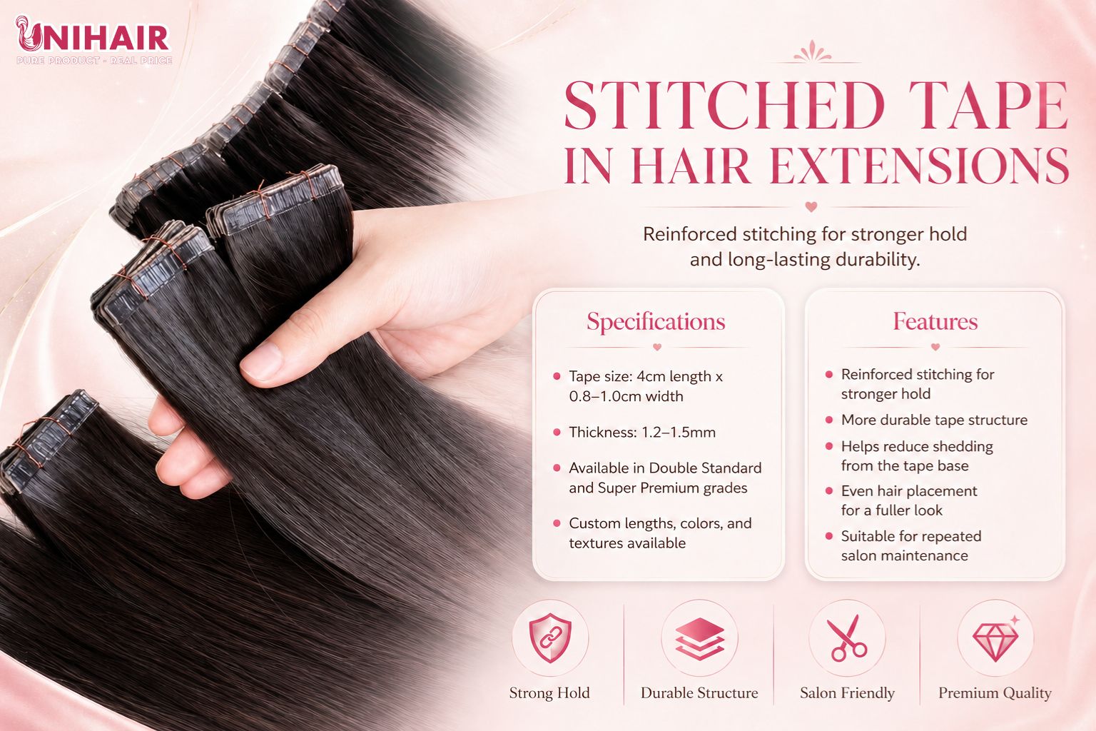 Stitched Tape In Extensions
