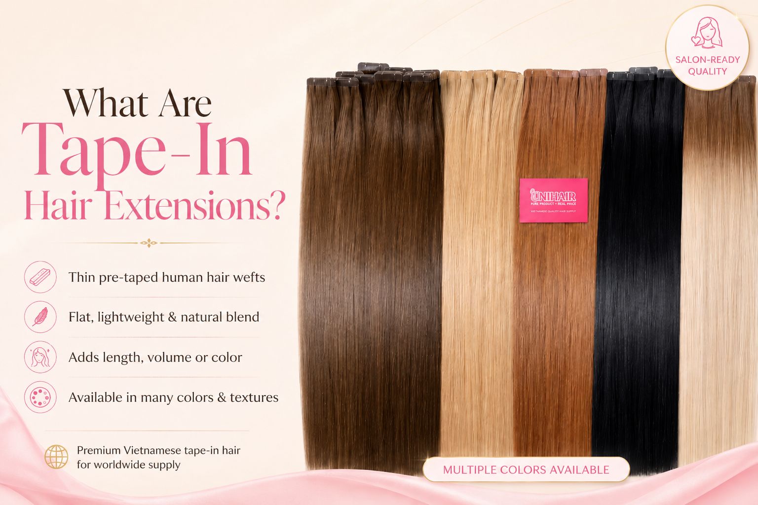 Tape in hair extensions