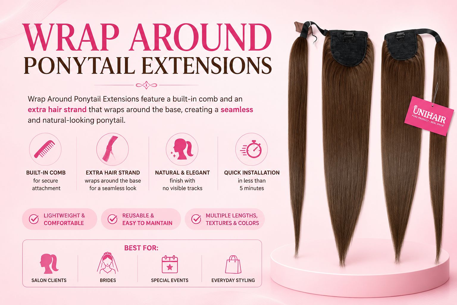 Wrap Around Ponytail Extensions