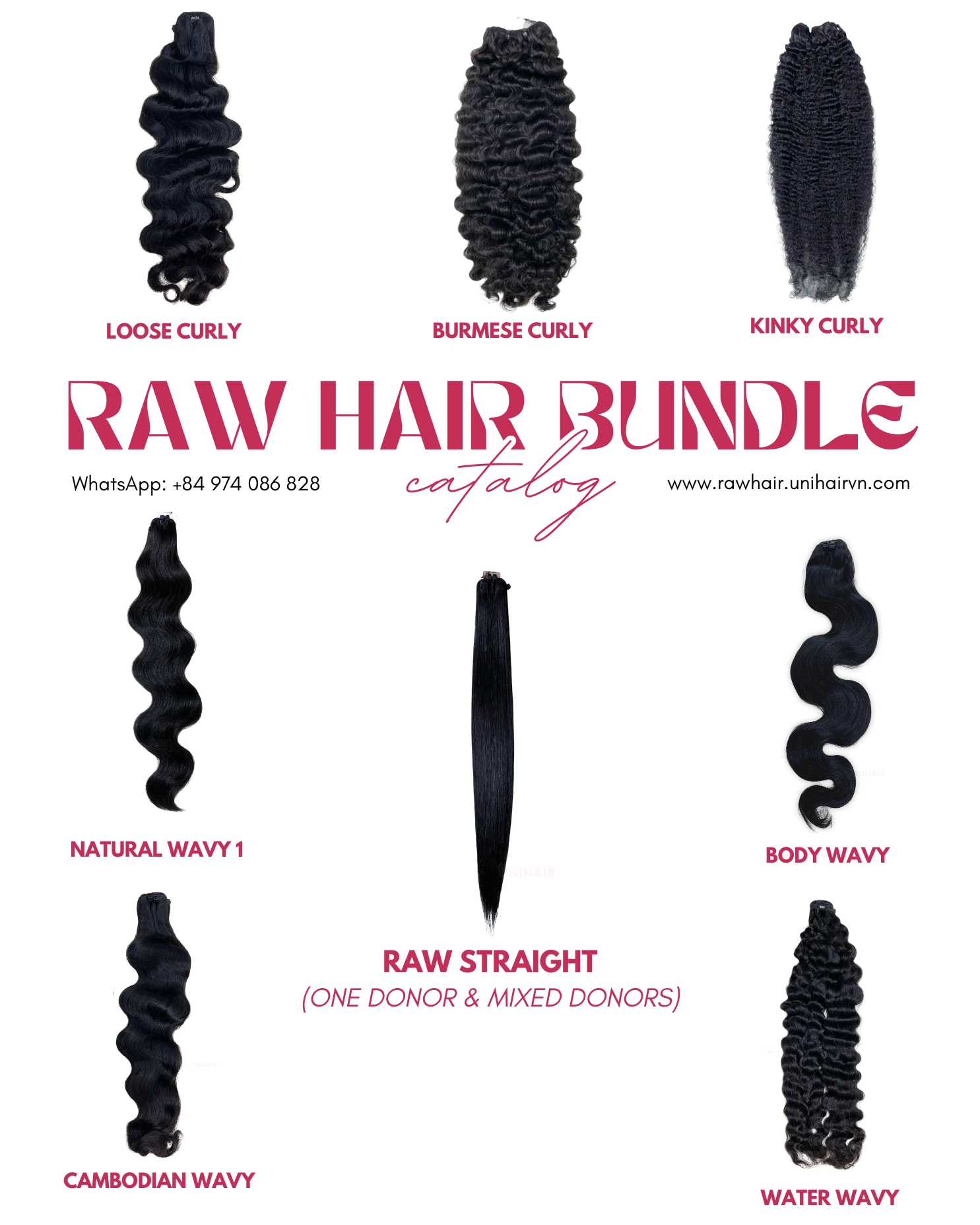Raw Hair image 11 showing technical specifications detail by Unihairvn Vietnam hair factory Raw Hair image 11 showing technical specifications detail by Unihairvn Vietnam hair factory