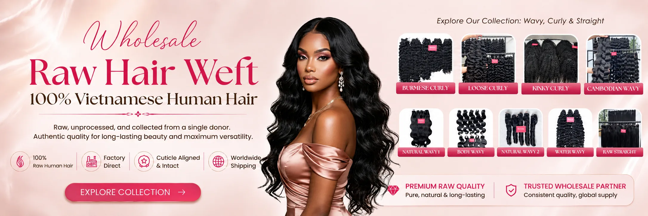 Raw Hair Weft category banner