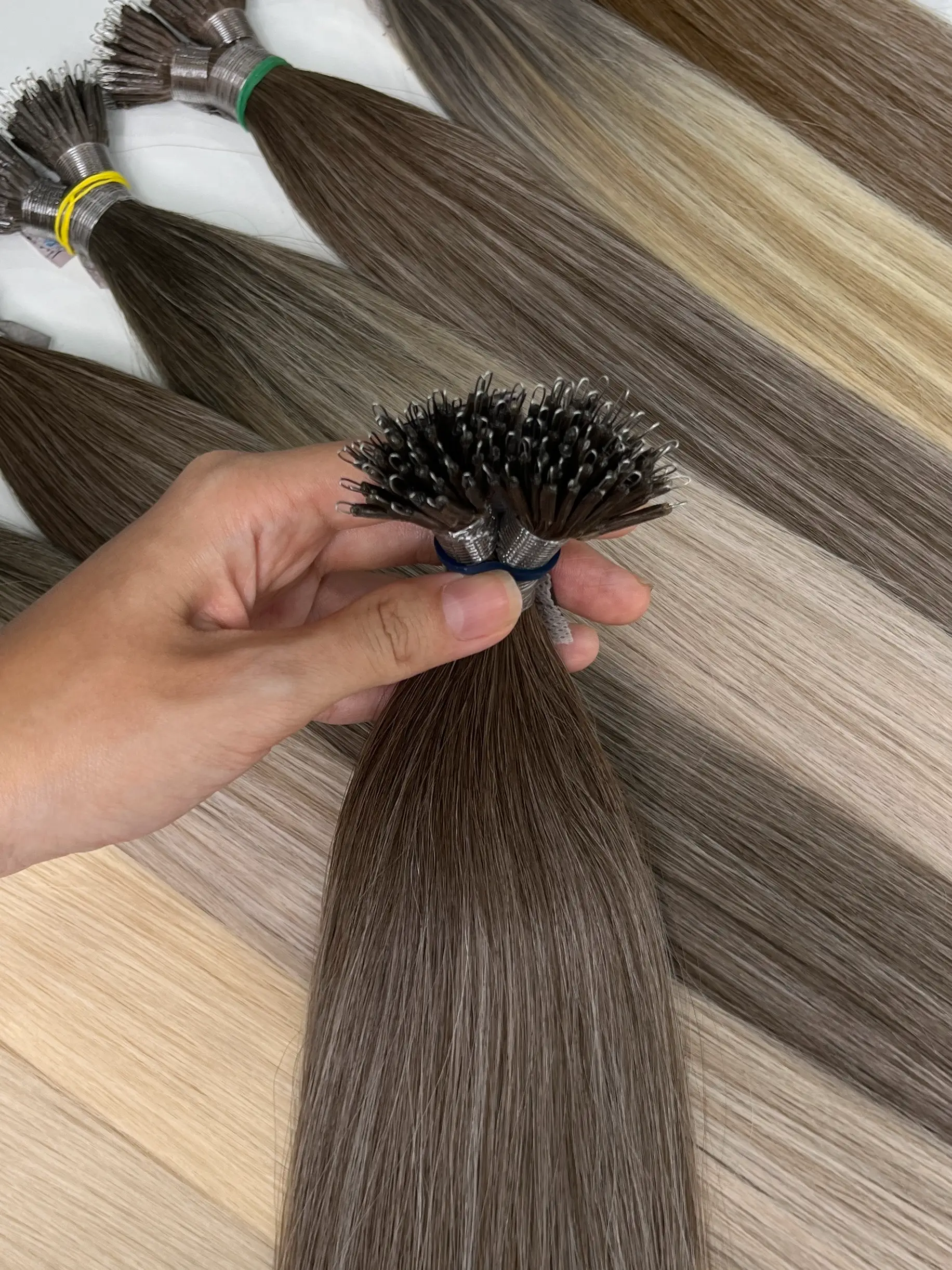 Nano Ring Hair Extensions image 1 showing hero product visual by Unihairvn Vietnam hair factory Nano Ring Hair Extensions image 1 showing hero product visual by Unihairvn Vietnam hair factory