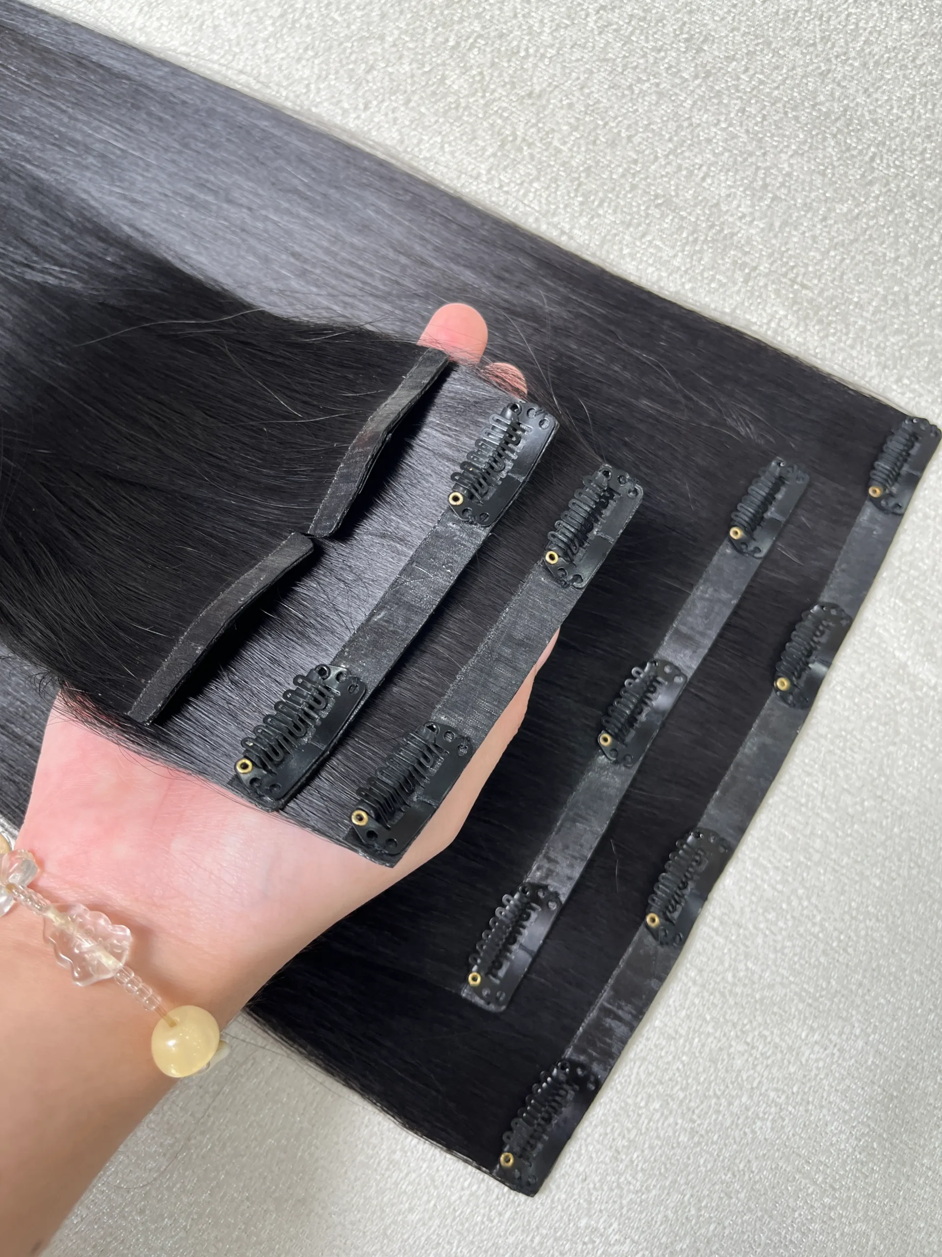 Clip-In Hair Extensions image 58 showing technical specifications detail by Unihairvn Vietnam hair factory Clip-In Hair Extensions image 58 showing technical specifications detail by Unihairvn Vietnam hair factory