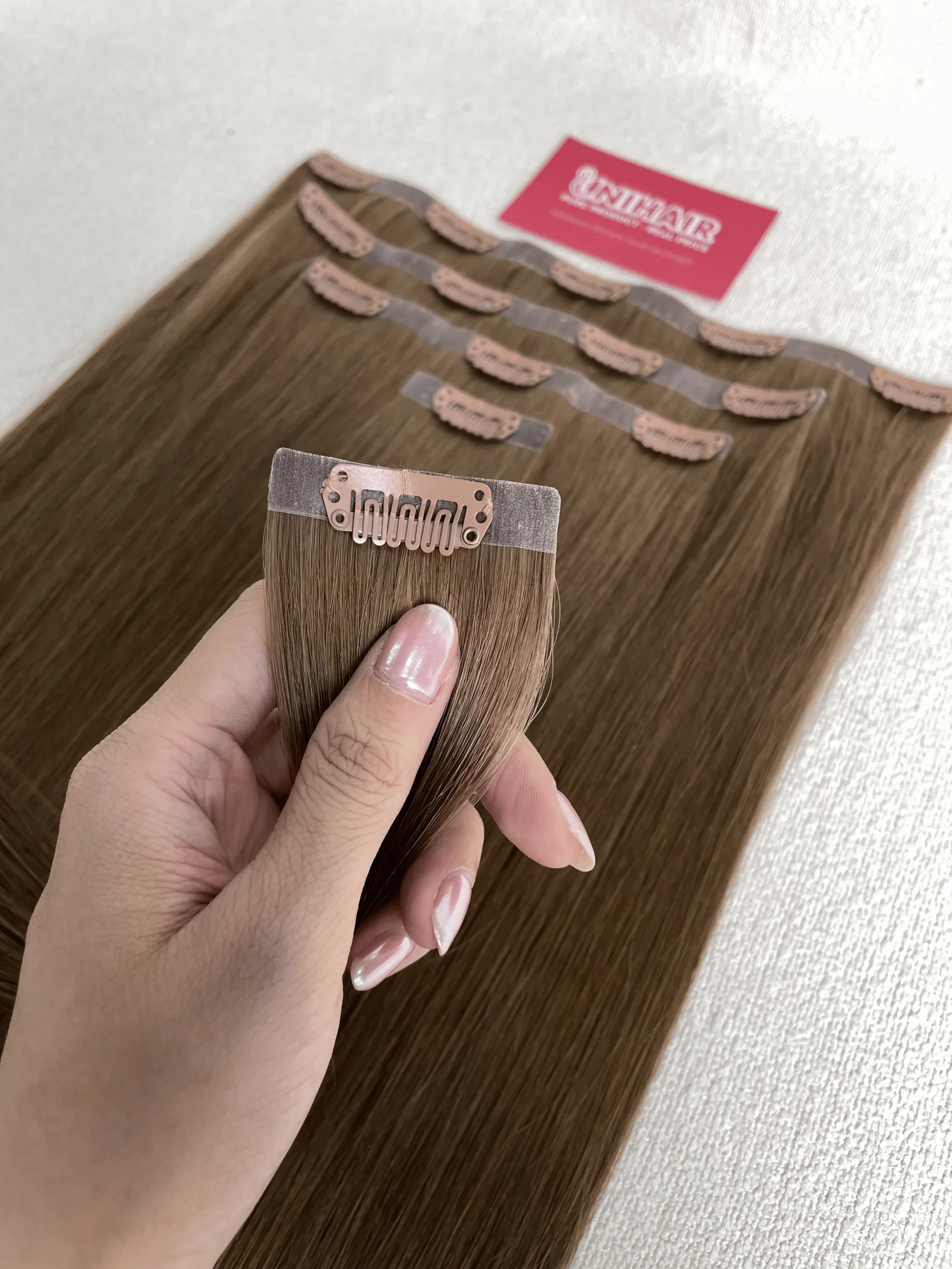 Clip-In Hair Extensions image 26 showing product gallery close-up by Unihairvn Vietnam hair factory Clip-In Hair Extensions image 26 showing product gallery close-up by Unihairvn Vietnam hair factory