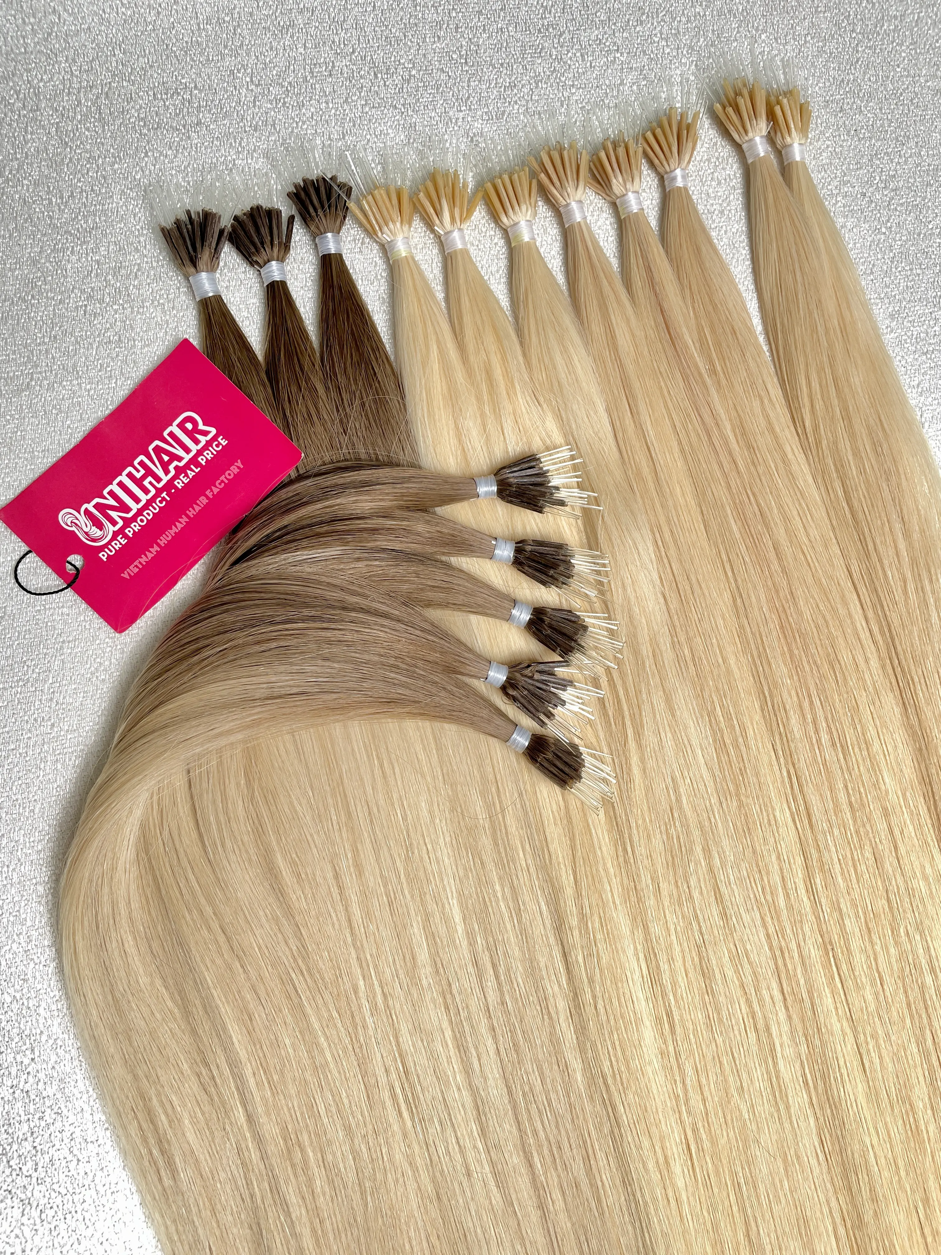 Professional Nano Tip bead installation reference Professional Nano Tip bead installation reference with pulling loop by Unihairvn