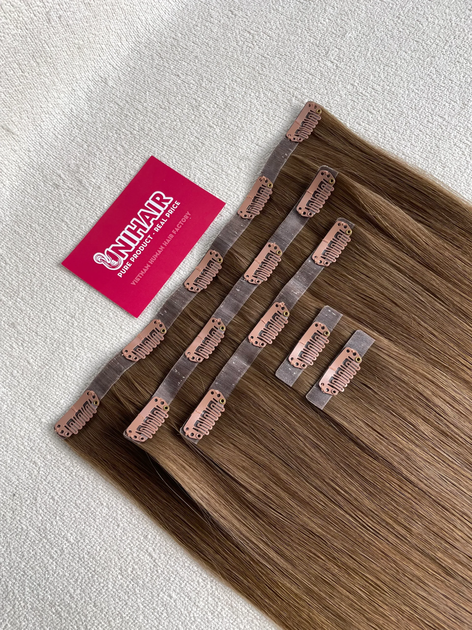 Clip-In Hair Extensions image 27 showing product gallery close-up by Unihairvn Vietnam hair factory Clip-In Hair Extensions image 27 showing product gallery close-up by Unihairvn Vietnam hair factory