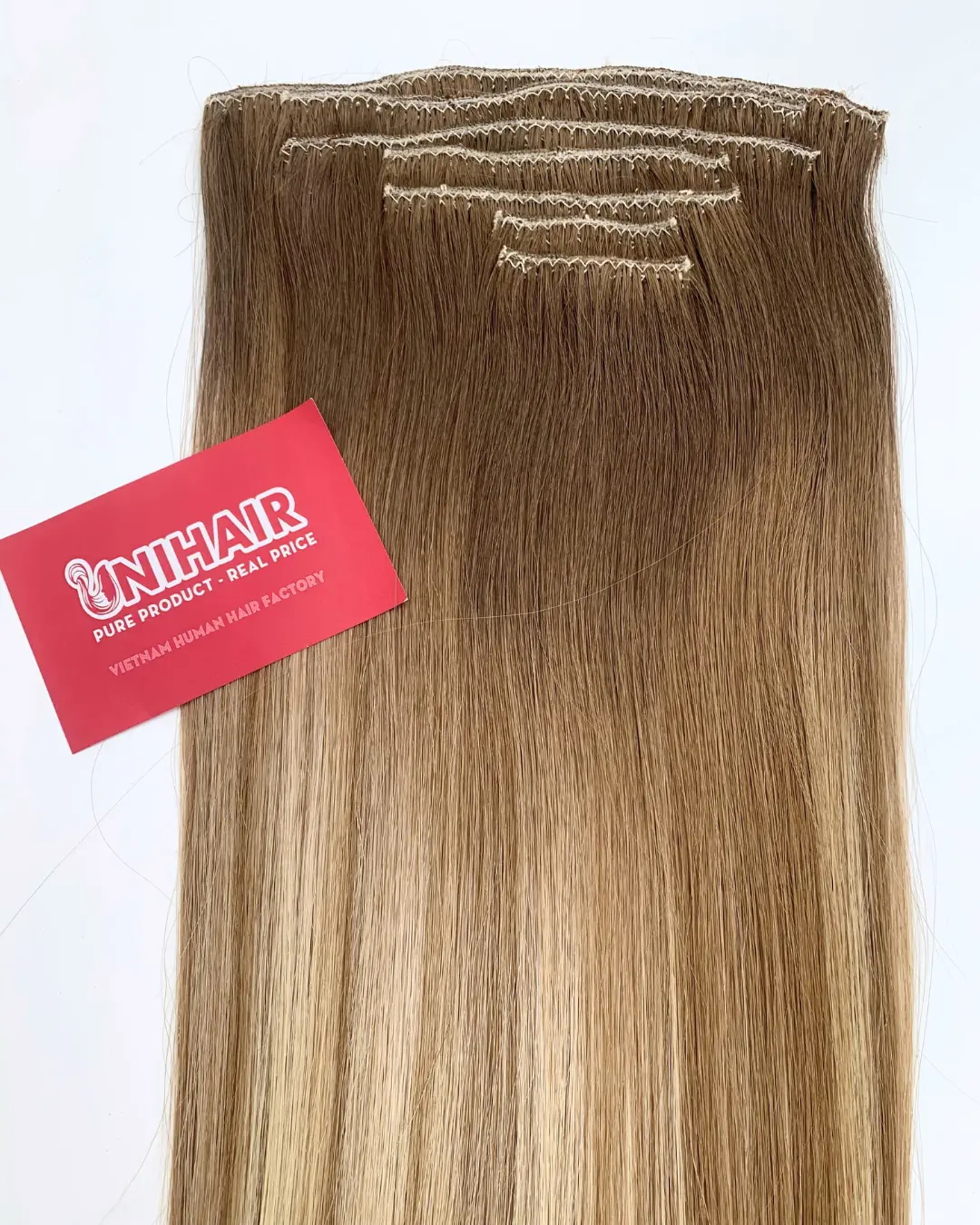 Clip-In Hair Extensions image 41 showing product gallery close-up by Unihairvn Vietnam hair factory Clip-In Hair Extensions image 41 showing product gallery close-up by Unihairvn Vietnam hair factory