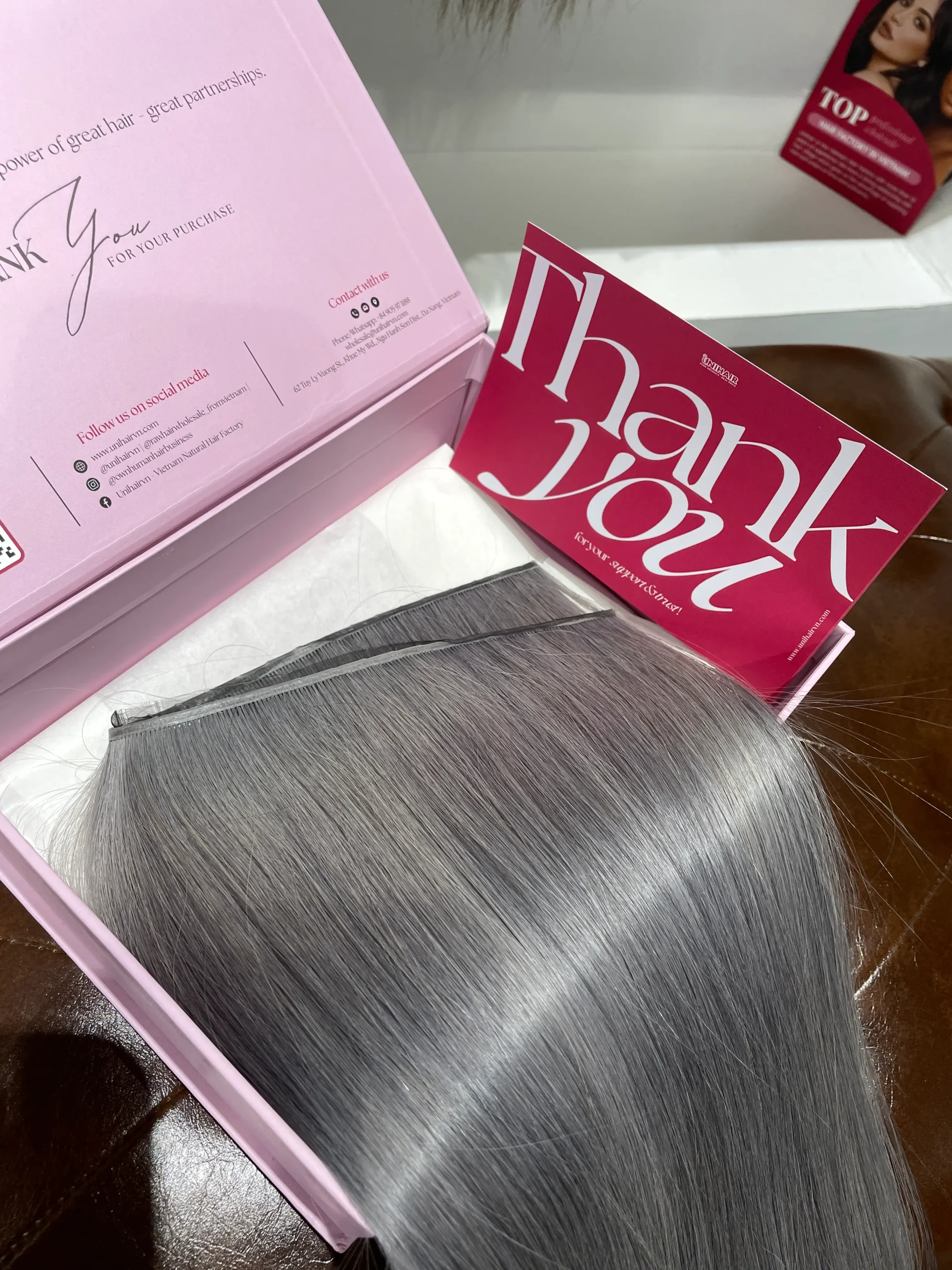 Double Genius Weft product finish for wholesale hair extension supply Double Genius Weft product finish for wholesale hair extension supply