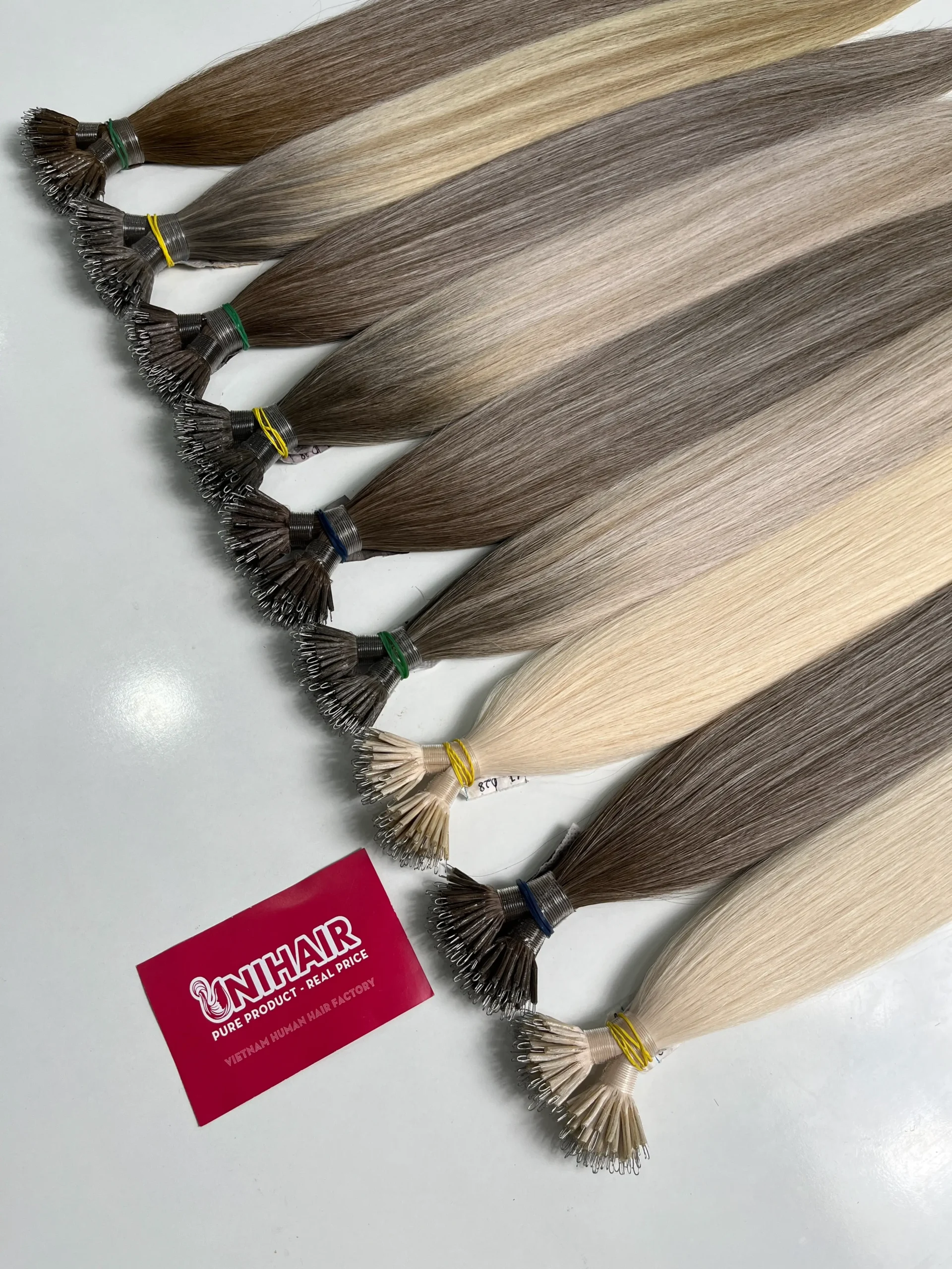 Nano Ring Hair Extensions image 10 showing product gallery close-up by Unihairvn Vietnam hair factory Nano Ring Hair Extensions image 10 showing product gallery close-up by Unihairvn Vietnam hair factory