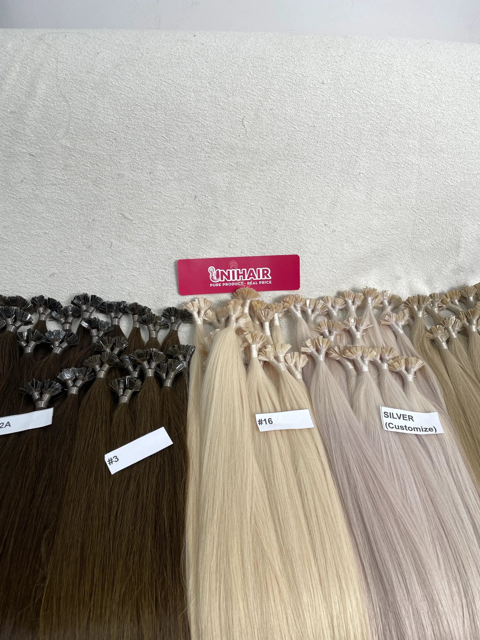 Flat Tip Hair Extensions image 11 showing product gallery close-up by Unihairvn Vietnam hair factory Flat Tip Hair Extensions image 11 showing product gallery close-up by Unihairvn Vietnam hair factory