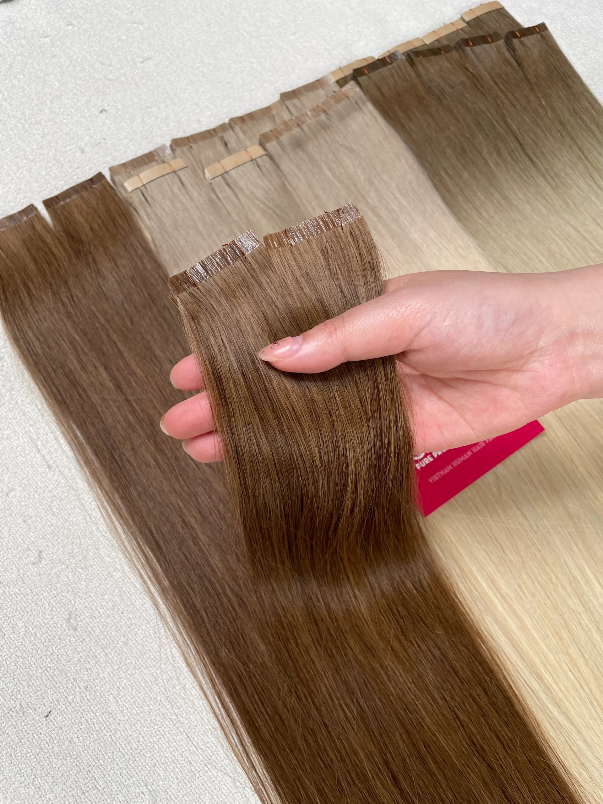 Normal Tape-In Hair Extensions image 1 showing hero product visual by Unihairvn Vietnam hair factory Normal Tape-In Hair Extensions image 1 showing hero product visual by Unihairvn Vietnam hair factory