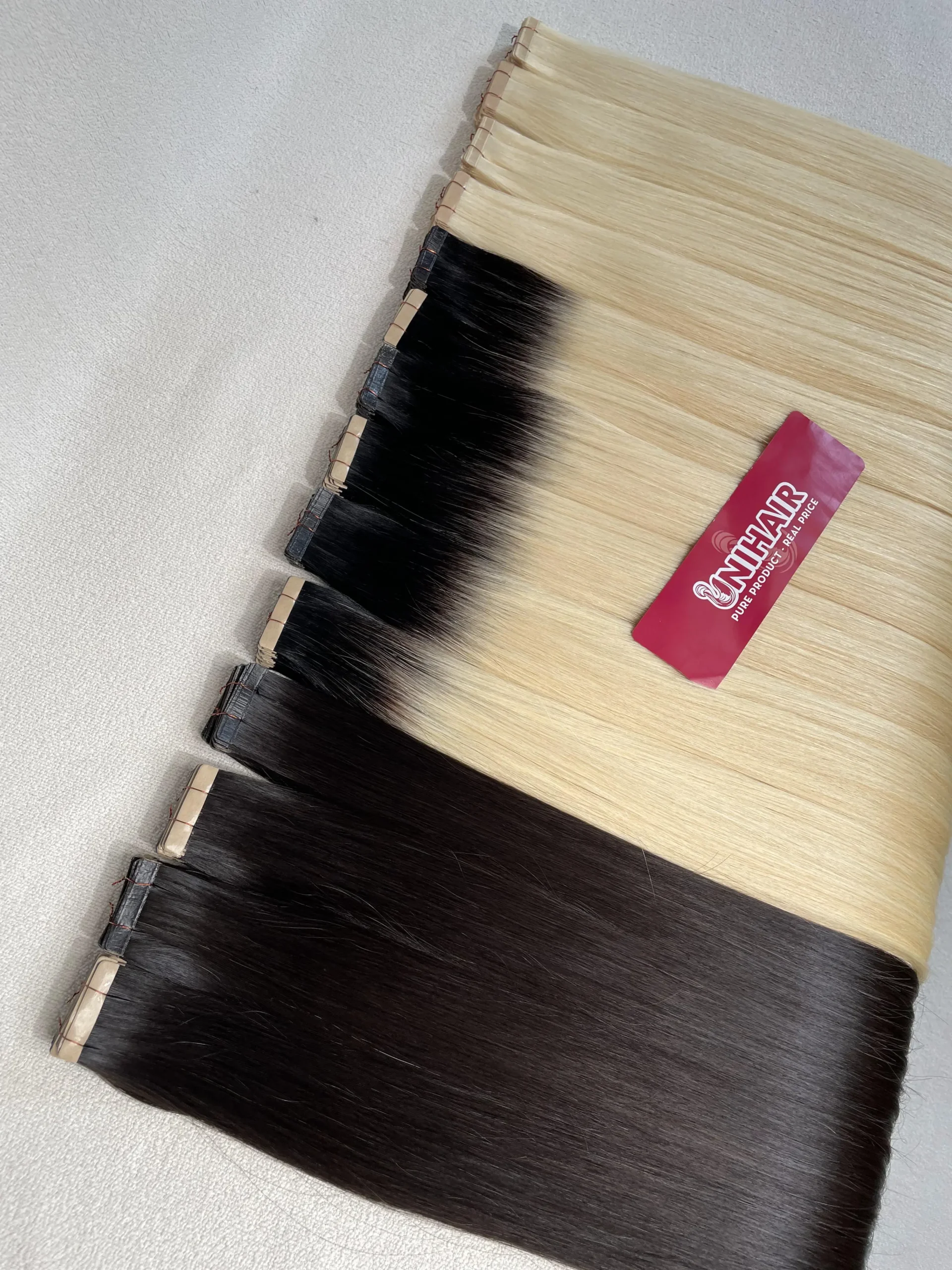 Tape-In Hair Extensions image 25 showing product gallery close-up by Unihairvn Vietnam hair factory Tape-In Hair Extensions image 25 showing product gallery close-up by Unihairvn Vietnam hair factory