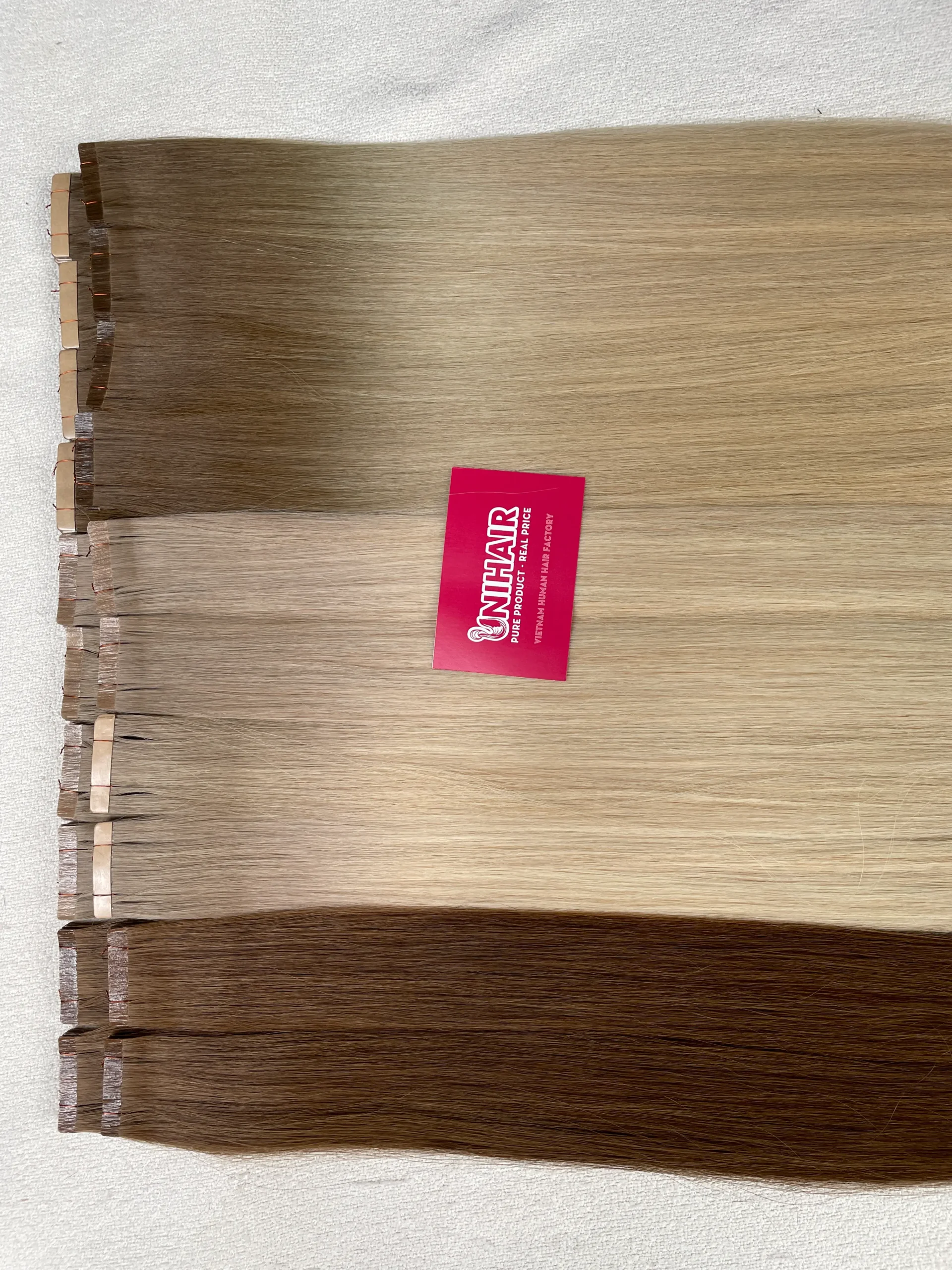Normal Tape-In Hair Extensions image 14 showing product gallery close-up by Unihairvn Vietnam hair factory Normal Tape-In Hair Extensions image 14 showing product gallery close-up by Unihairvn Vietnam hair factory