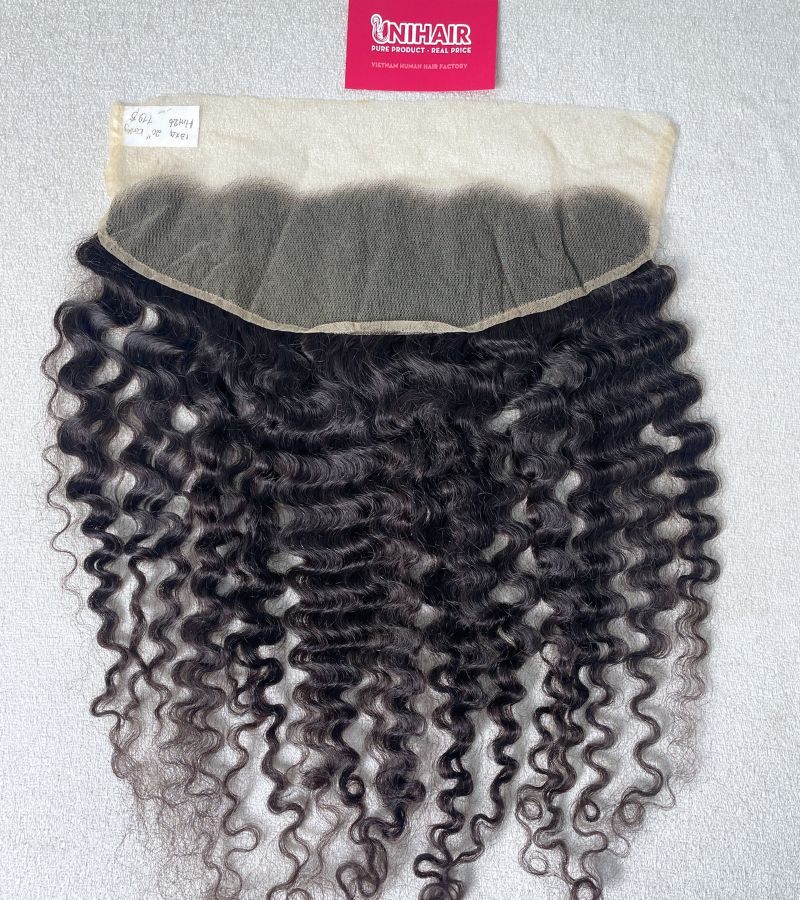 13x4 Kinky Curly Lace Frontal – HD Lace, Raw Vietnamese Human Hair