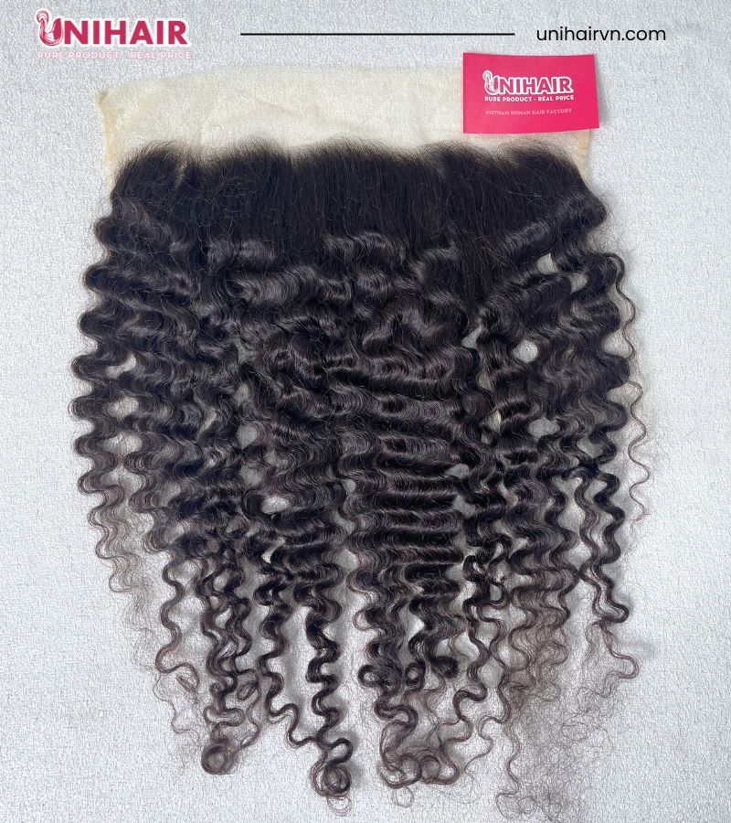 13x4 Kinky Curly Lace Frontal – HD Lace, Raw Vietnamese Human Hair