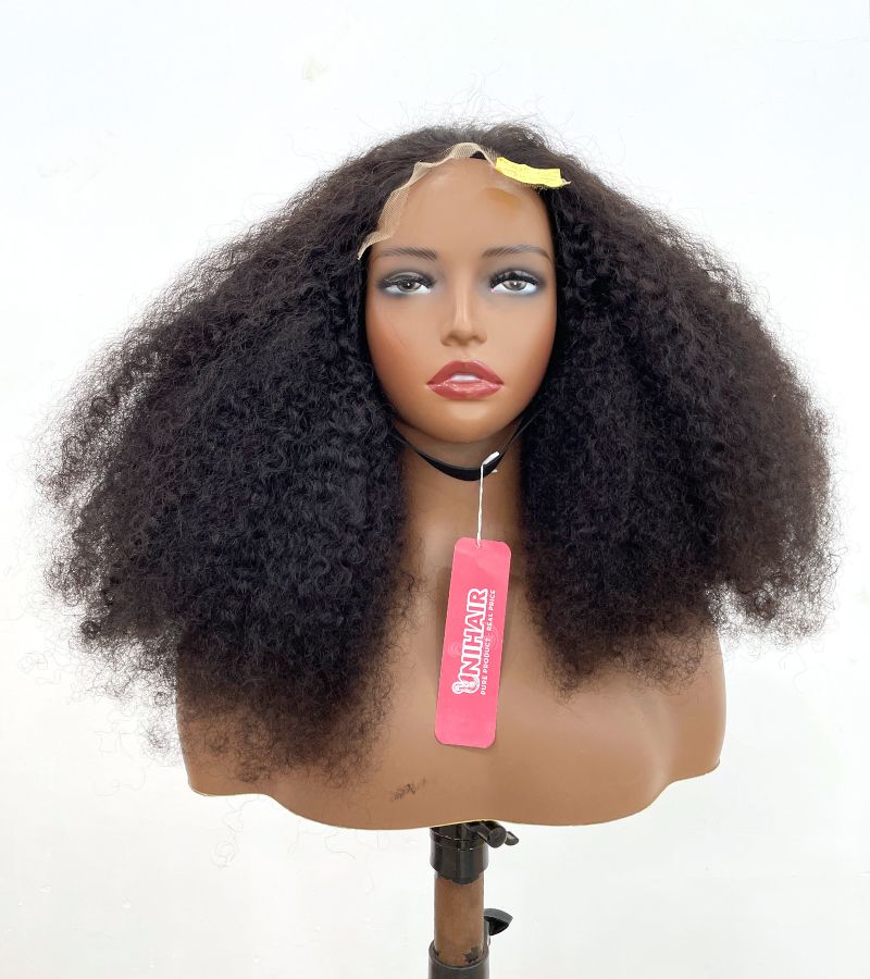 Kinky Curly Lace Closure Wigs 6×6 HD Lace, Pre-Plucked 22” Raw Vietnamese Hair