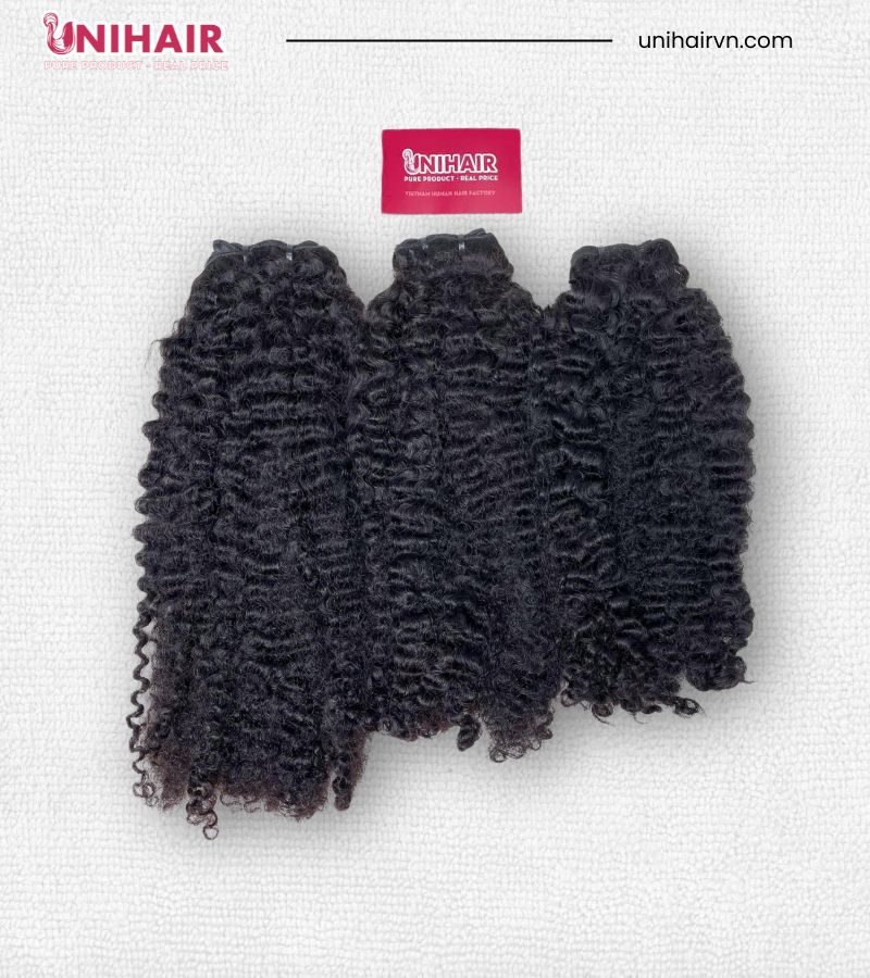 Kinky Curly Wig Making Set – 3 Bundles (16",18", 20") and 6x6 Swiss Lace Closure 22”