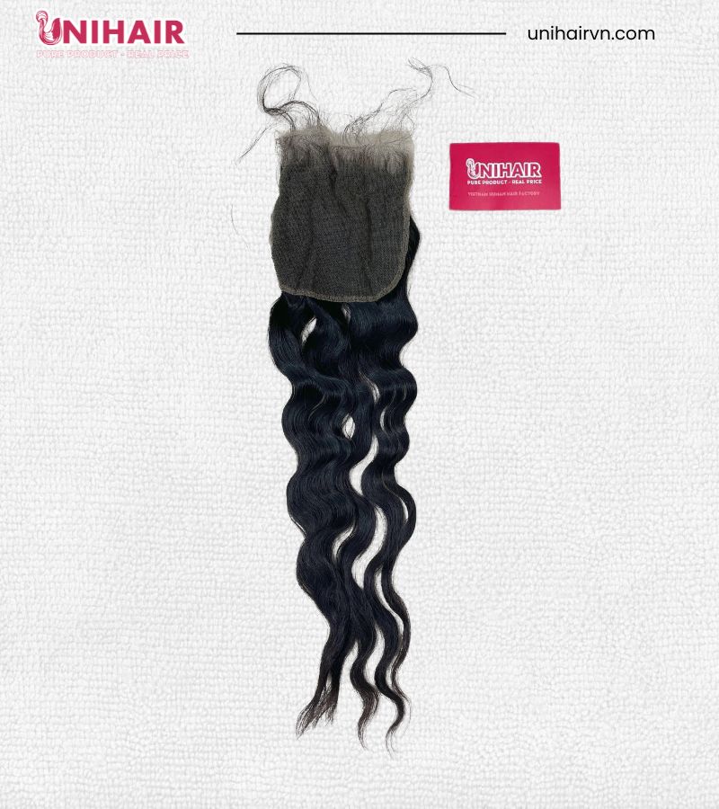 Natural Wavy Lace Closure 6x6 – HD Swiss Lace Pre-Plucked, Raw Vietnamese Hair