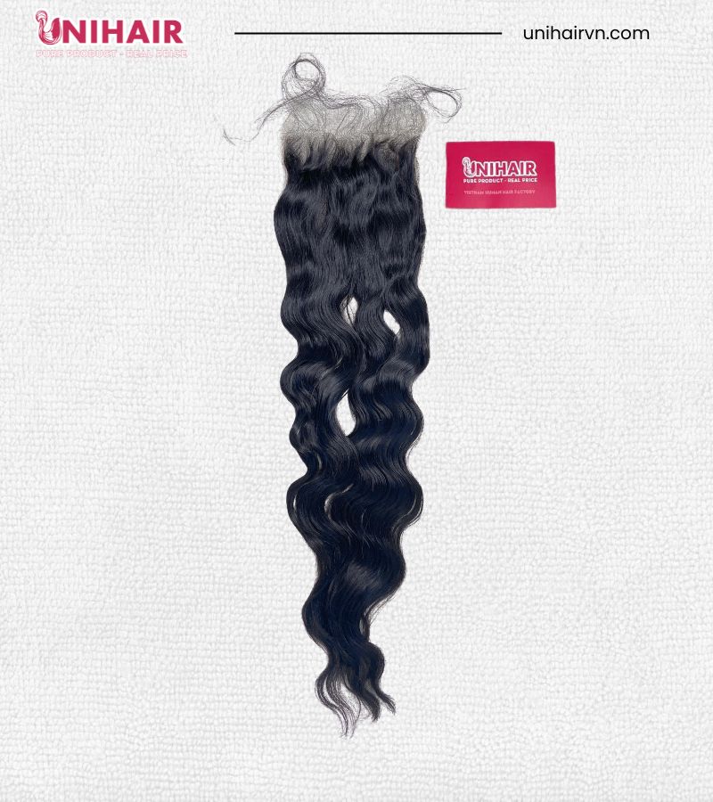 Natural Wavy Lace Closure 6x6 – HD Swiss Lace Pre-Plucked, Raw Vietnamese Hair