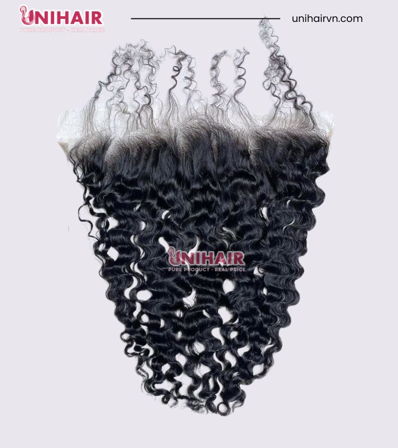 13x4 Burmese Curly Frontal – HD Lace, Pre-Plucked & Ready to Wear