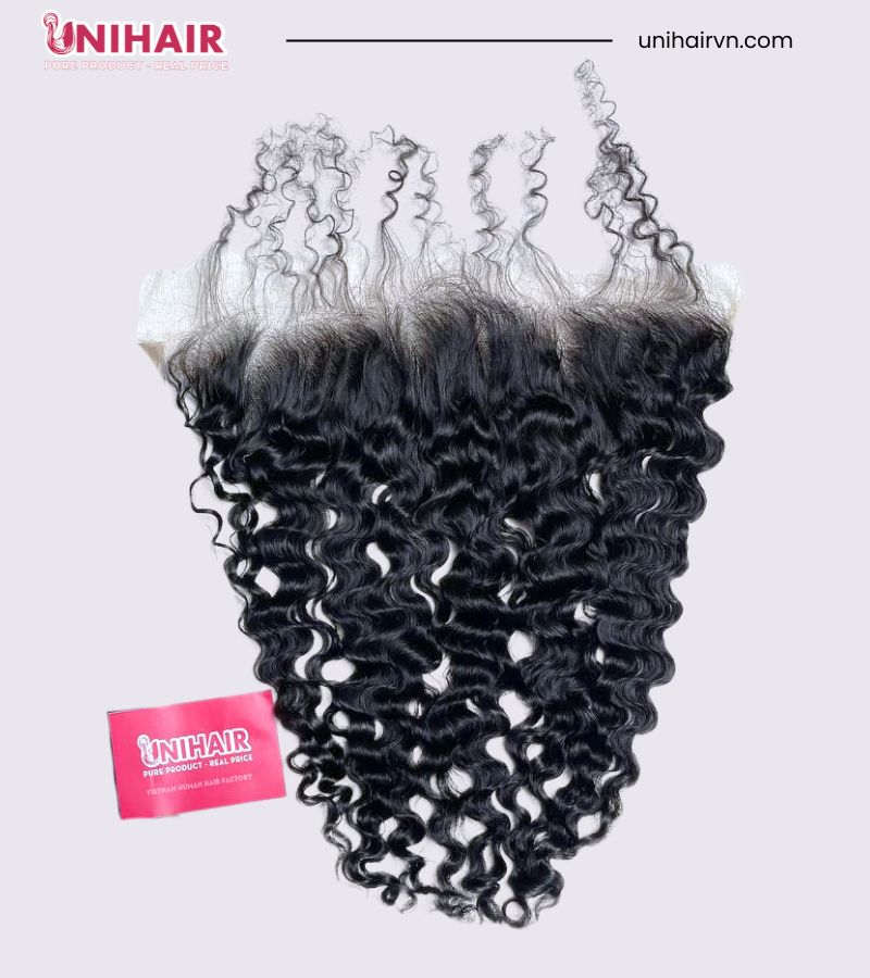 13x4 Burmese Curly Frontal – HD Lace, Pre-Plucked & Ready to Wear