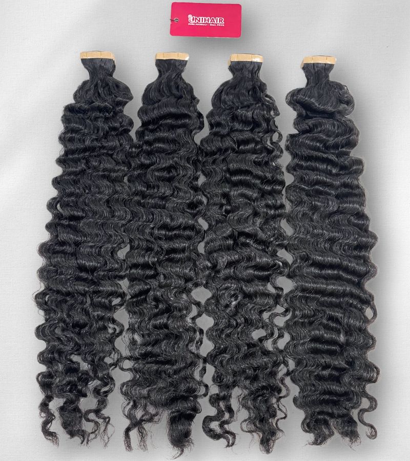 Burmese Curly Tape Ins – Seamless, Bouncy Curls from 100% Raw Vietnamese Hair