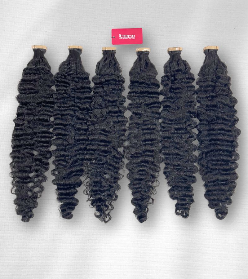 Burmese Curly Tape Ins – Seamless, Bouncy Curls from 100% Raw Vietnamese Hair 5 Burmese Curly Tape Ins – Seamless, Bouncy Curls from 100% Raw Vietnamese Hair - Image 5