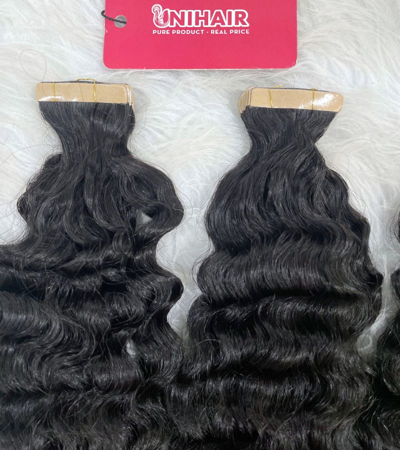 Burmese Curly Tape Ins – Seamless, Bouncy Curls from 100% Raw Vietnamese Hair 6 Burmese Curly Tape Ins – Seamless, Bouncy Curls from 100% Raw Vietnamese Hair - Image 6