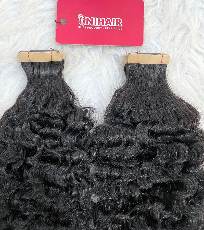 Burmese Curly Tape Ins – Seamless, Bouncy Curls from 100% Raw Vietnamese Hair 8 Burmese Curly Tape Ins – Seamless, Bouncy Curls from 100% Raw Vietnamese Hair - Image 8