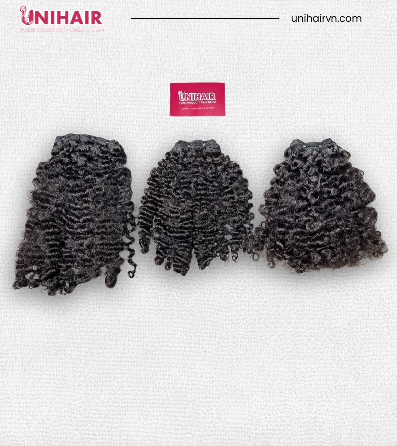Burmese Curly Wig Making Set – 3 Bundles (14”, 16”, 18”) and 13x4 Swiss Lace Frontal Burmese Curly 20”