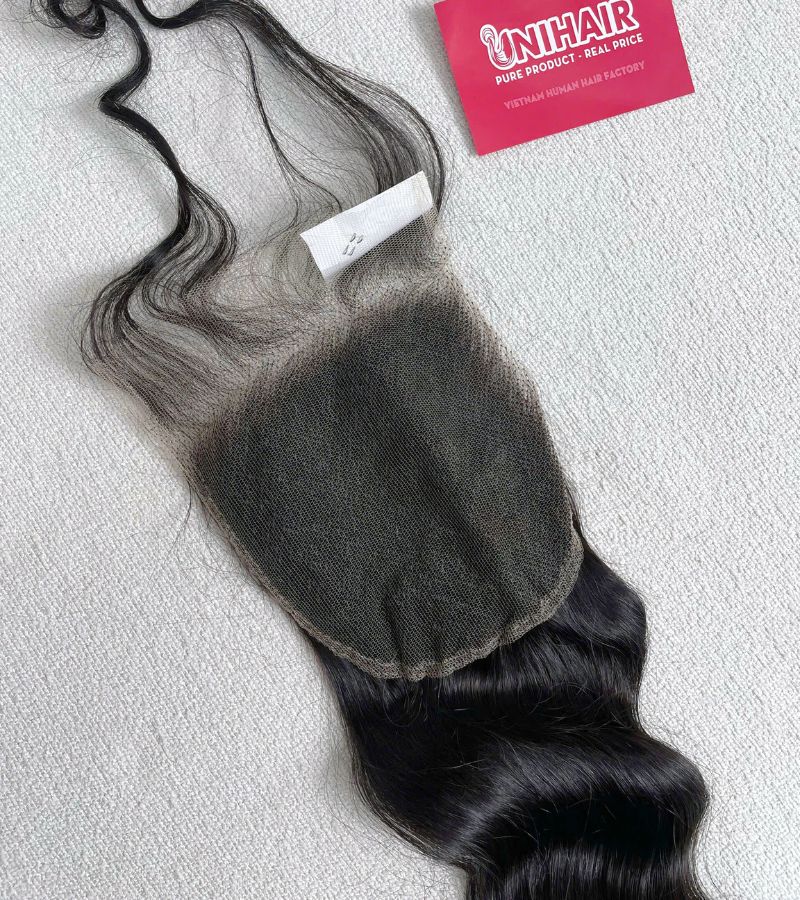 Cambodian Wavy Lace Closure 5x5 – HD Swiss Lace, Raw Vietnamese Hair