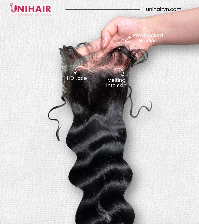 Cambodian Wavy Wig Making Set – 3 Bundles (14” 16” 18”) & Closure 5x5 Swiss Lace Pre-Plucked 20” 5 Cambodian Wavy Wig Making Set – 3 Bundles (14” 16” 18”) & Closure 5x5 Swiss Lace Pre-Plucked 20” - Image 5